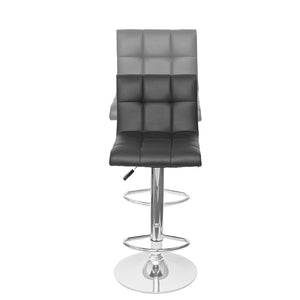 2er-Set Barhocker JAM-G87 höhenverstellbar Kunstleder schwarz-weiss Chromfuss