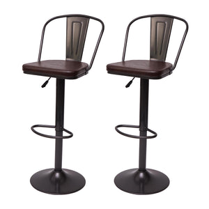 2er-Set Barhocker JAM-H10a Industrial Kunstleder