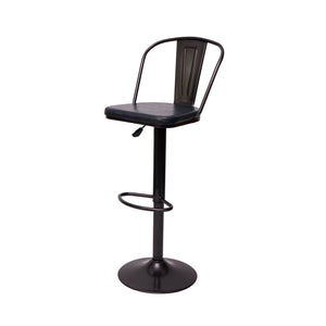 2er-Set Barhocker JAM-H10a höhenverstellbar Industrial schwarz-grau