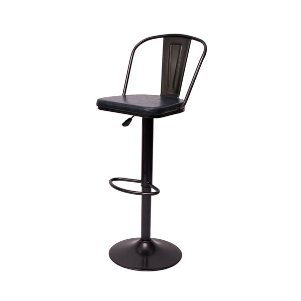 2er-Set Barhocker JAM-H10a höhenverstellbar Industrial schwarz-grau
