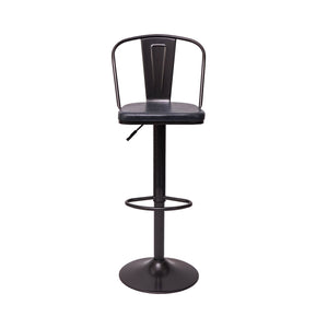 2er-Set Barhocker JAM-H10a höhenverstellbar Industrial schwarz-grau