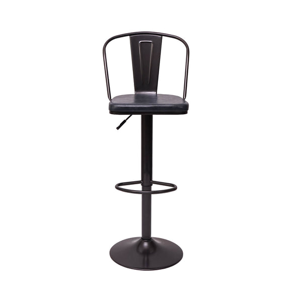 2er-Set Barhocker JAM-H10a höhenverstellbar Industrial schwarz-grau