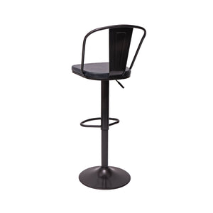2er-Set Barhocker JAM-H10a höhenverstellbar Industrial schwarz-grau