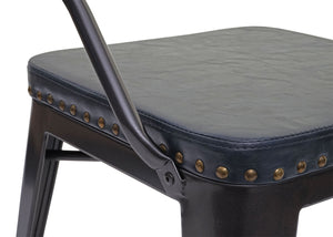 2er-Set Esszimmerstuhl JAM-H10 Chesterfield Industrial schwarz-grau