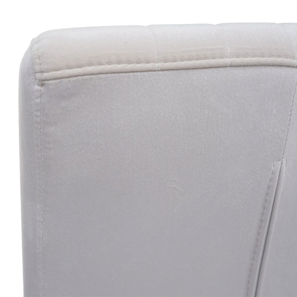 2er-Set Freischwinger JAM-L14 Samt Edelstahl gebürstet creme-weiss