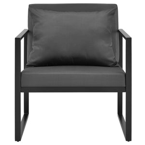 2er-Set Gartenstuhl Lerum 70x60x60 cm Schwarz