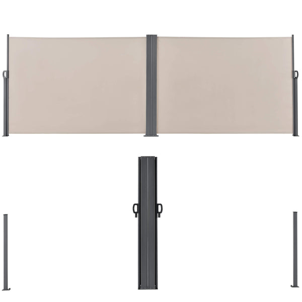 2er-Set Seitenmarkise Alcazaba 180x300cm Sandfarben
