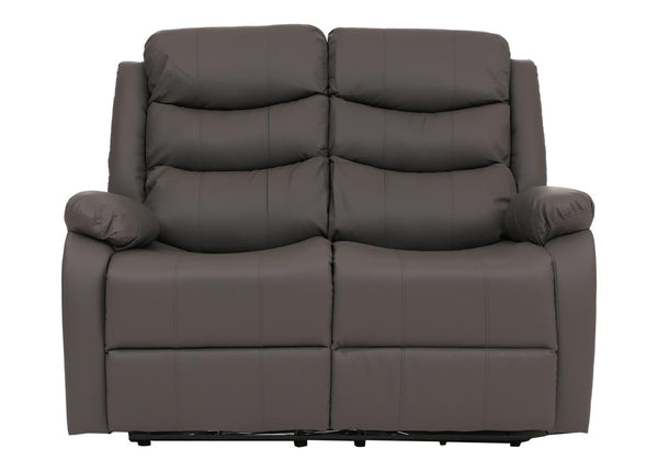 2er Kinosessel Relaxsessel Kunstleder mit Liegefunktion grau