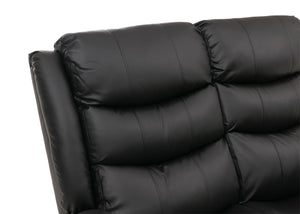 2er Kinosessel Relaxsessel Kunstleder mit Liegefunktion schwarz