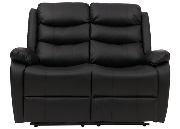 2er Kinosessel Relaxsessel Kunstleder mit Liegefunktion schwarz
