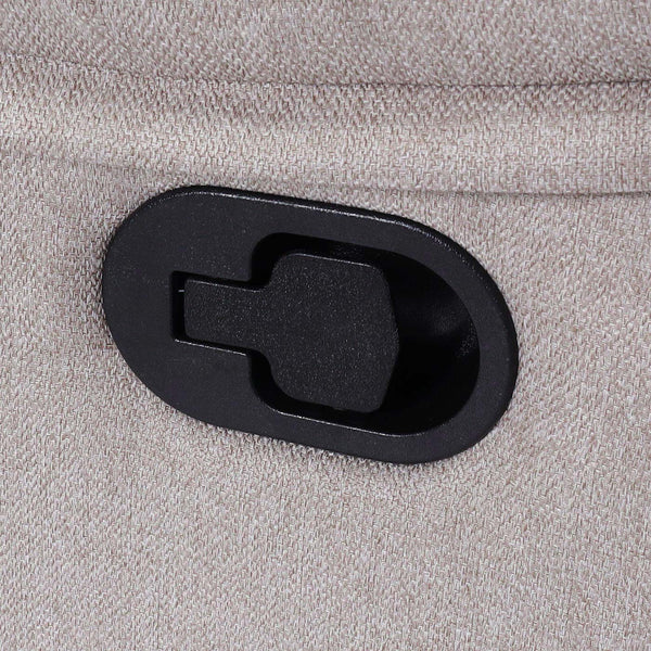 2er Kinosessel Relaxsessel mit Liegefunktion Stoff grau-braun