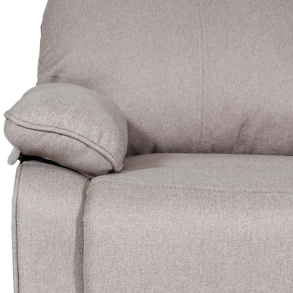 2er Kinosessel Relaxsessel mit Liegefunktion Stoff grau-braun