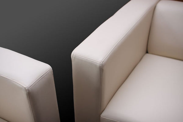 2er Loungesofa aus Leder schwarz