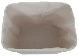 2er-Set Bambus Aufbewahrungskörbe Ordnungsbox 33x33x23cm weiss