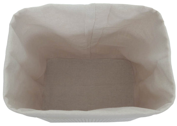 2er-Set Bambus Aufbewahrungskörbe Ordnungsbox 33x33x23cm weiss