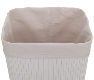 2er-Set Bambus Aufbewahrungskörbe Ordnungsbox 33x33x23cm weiss