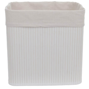 2er-Set Bambus Aufbewahrungskörbe Ordnungsbox 33x33x23cm weiss