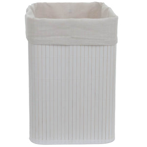 2er-Set Bambus Aufbewahrungskörbe Ordnungsbox 33x33x23cm weiss