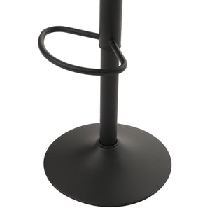 2er-Set Barhocker drehbar Kunstleder mit Fussablage schwarz