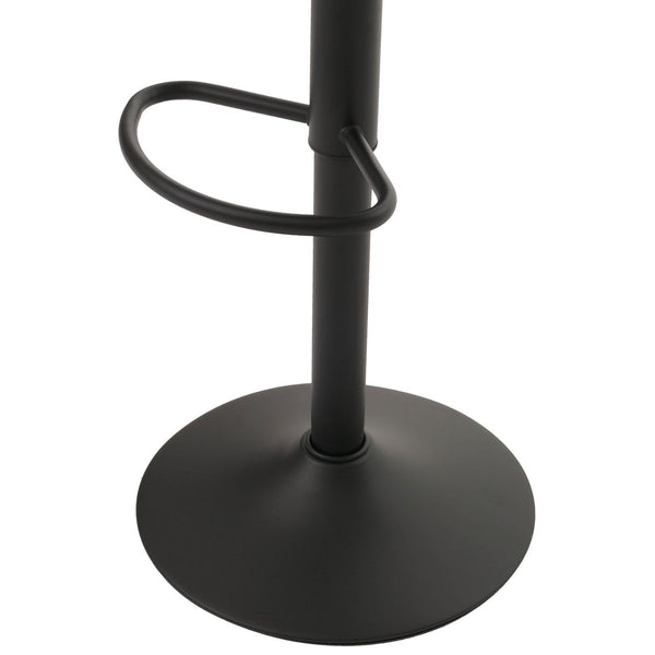 2er-Set Barhocker drehbar Kunstleder mit Fussablage schwarz