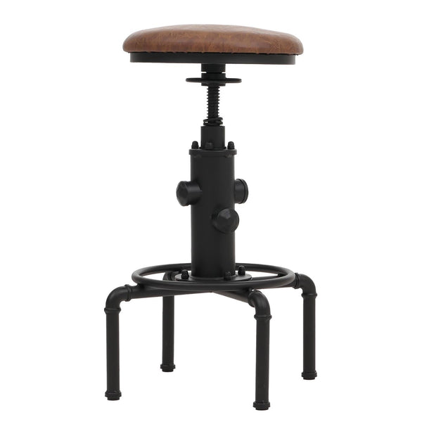 2er-Set Barhocker höhenverstellbar drehbar Industrial braun