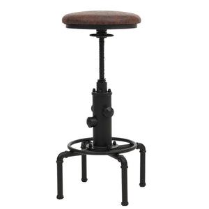 2er-Set Barhocker höhenverstellbar drehbar Industrial braun