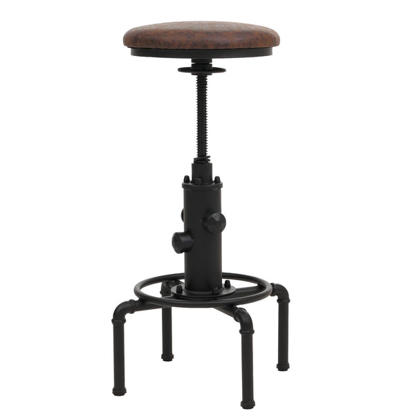 2er-Set Barhocker höhenverstellbar drehbar Industrial braun