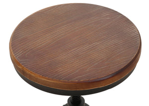 2er-Set Barhocker höhenverstellbar drehbar Industrial Eisen Massivholz braun