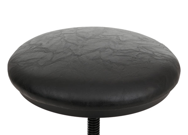 2er-Set Barhocker höhenverstellbar drehbar Metall Kunstleder schwarz