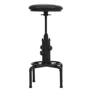 2er-Set Barhocker höhenverstellbar drehbar Metall Kunstleder schwarz