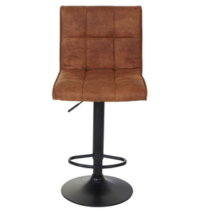 2er-Set Barhocker Wildlederimitat vintage hellbraun