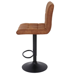 2er-Set Barhocker Wildlederimitat vintage hellbraun