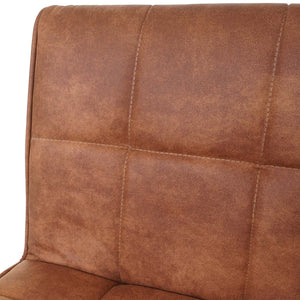 2er-Set Barhocker Wildlederimitat vintage hellbraun