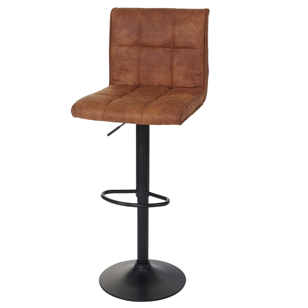 2er-Set Barhocker Wildlederimitat vintage hellbraun