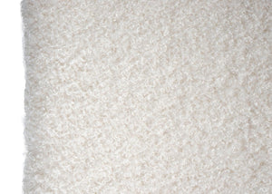 2er-Set Esszimmerstühle Bouclé Holz Metall Poly-Rattan weiss