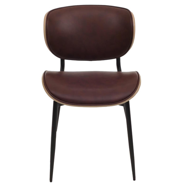 2er-Set Esszimmerstühle Bugholz Kunstleder Öko-Tex vintage braun