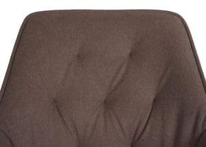 2er-Set drehbare Esszimmerstühle mit Armlehne braun