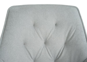 2er-Set drehbare Esszimmerstühle mit Armlehne hellgrau