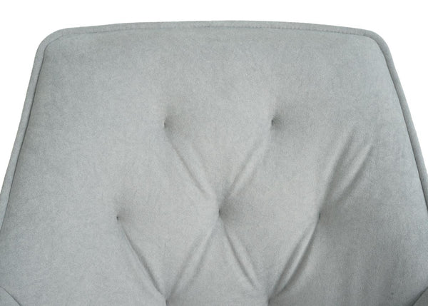 2er-Set drehbare Esszimmerstühle mit Armlehne hellgrau