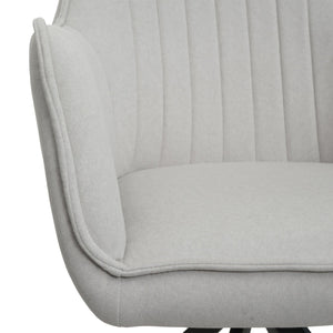 2er-Set drehbare Esszimmerstühle mit Armlehnen Stoff creme-beige