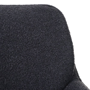 2er-Set Esszimmerstühle drehbar Bouclé Öko-Tex dunkelgrau