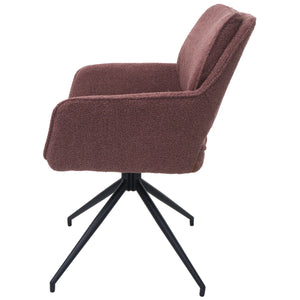 2er-Set drehbare Esszimmerstühle Bouclé Öko-Tex hellbraun