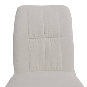 2er-Set drehbare Esszimmerstühle Chenille Öko-Tex creme