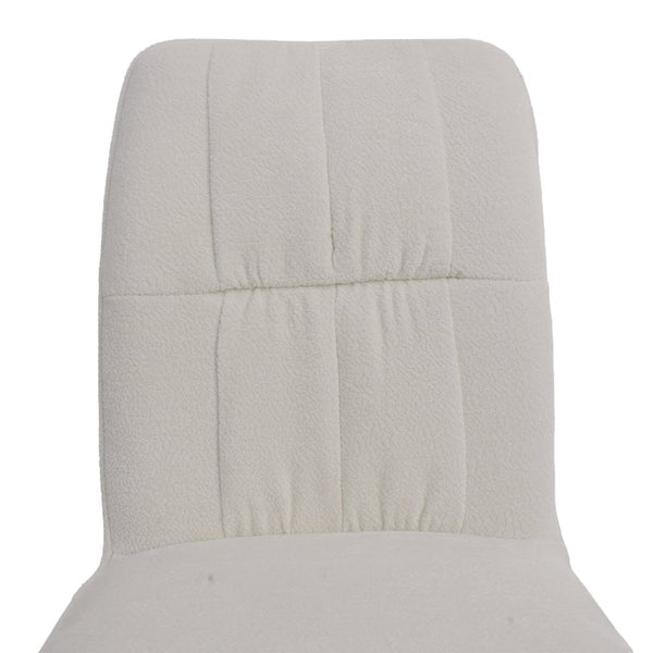 2er-Set drehbare Esszimmerstühle Chenille Öko-Tex creme