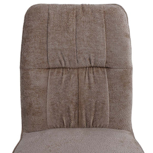 2er-Set Esszimmerstühle drehbar Chenille Öko-Tex hellbraun