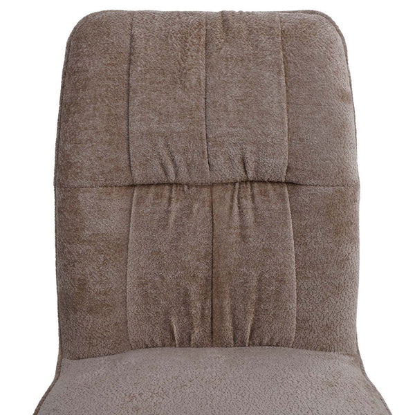 2er-Set Esszimmerstühle drehbar Chenille Öko-Tex hellbraun