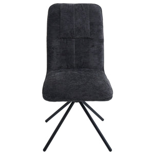 2er-Set Esszimmerstühle drehbar Stoff Chenille Öko-Tex dunkelgrau