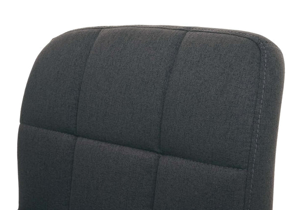 2er-Set Esszimmerstühle drehbar Stoff Chrom dunkelgrau