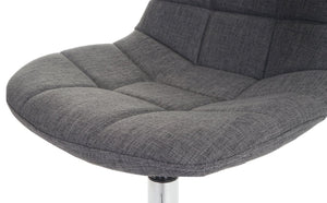 2er-Set Esszimmerstühle drehbar Chrom Textil hellgrau