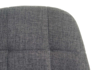 2er-Set Esszimmerstühle drehbar Chrom Textil hellgrau
